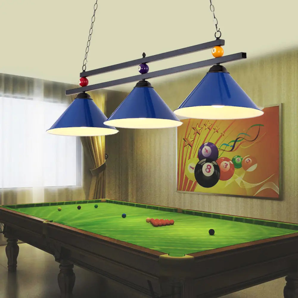 DecorBites™ Country Style Billiard Chandelier - Metal Shade Bar Island Lighting Fixture