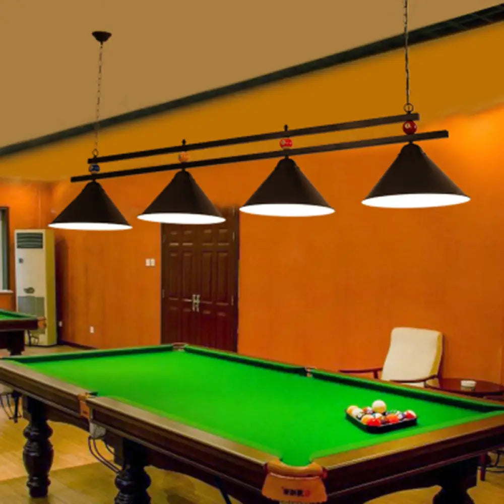 DecorBites™ Country Style Billiard Chandelier - Metal Shade Bar Island Lighting Fixture