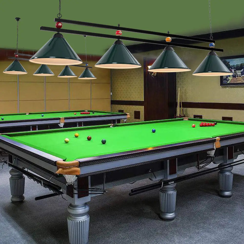 DecorBites™ Country Style Billiard Chandelier - Metal Shade Bar Island Lighting Fixture