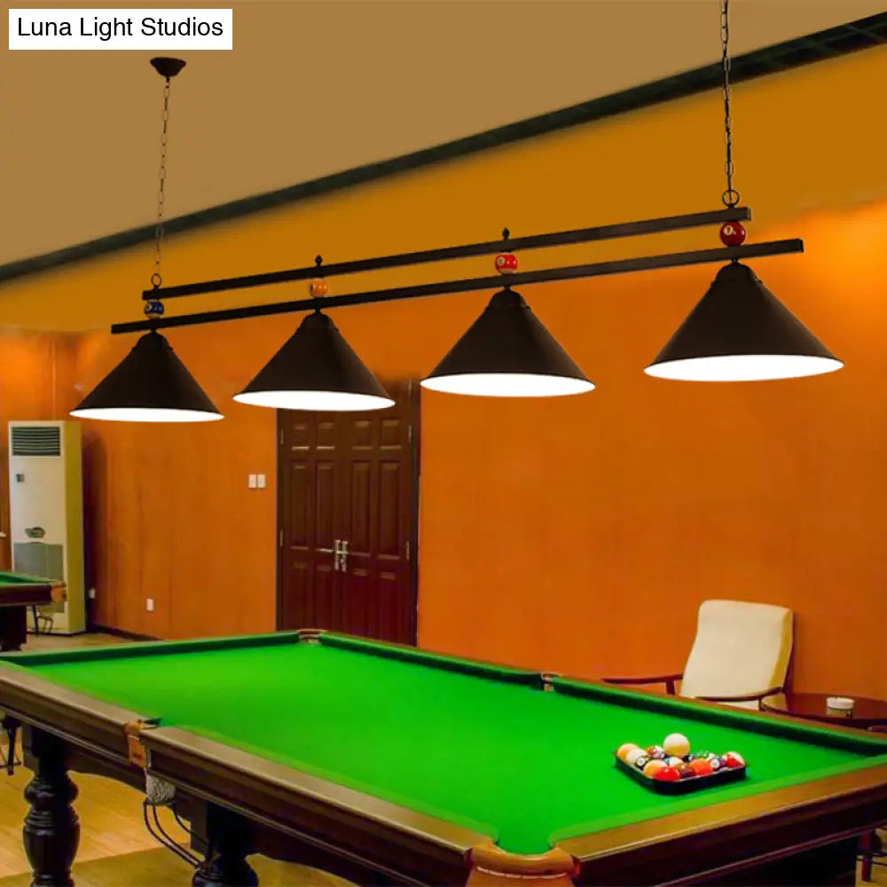 DecorBites™ Country Style Billiard Chandelier - Metal Shade Bar Island Lighting Fixture