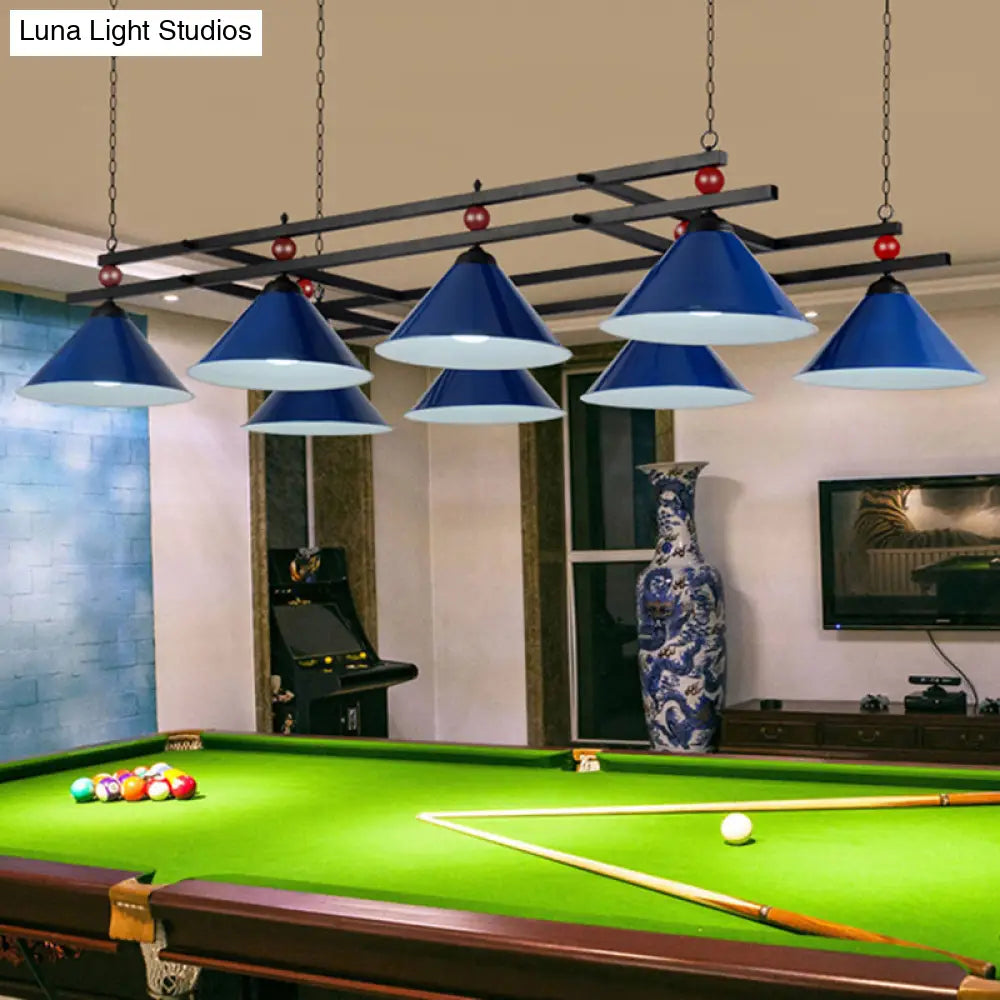 DecorBites™ Country Style Billiard Chandelier - Metal Shade Bar Island Lighting Fixture