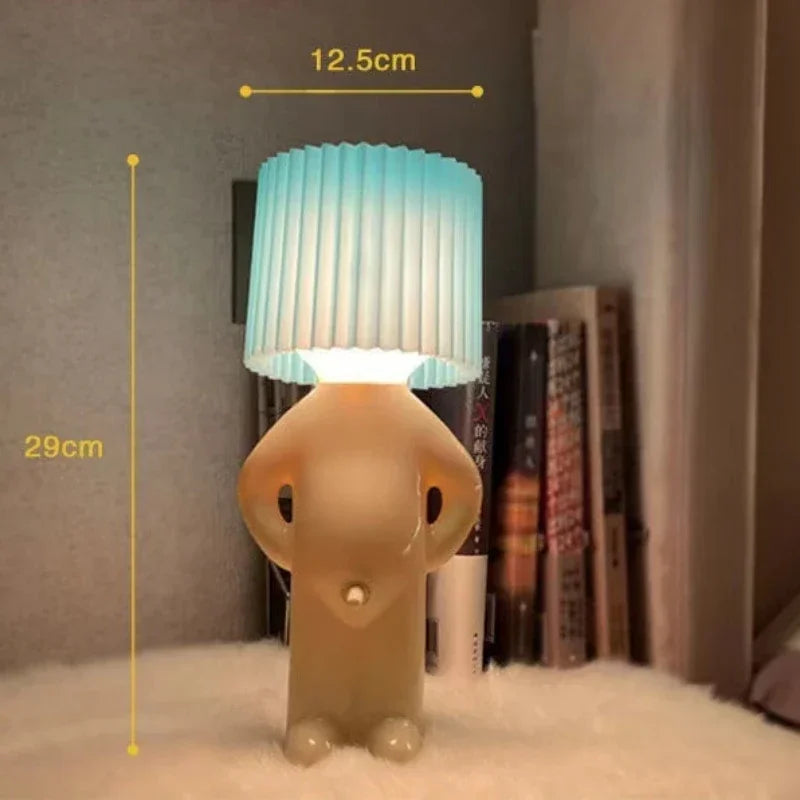DecorBites™ Creative Table Lamp Claeted Naughty Boy Unique LED Pleats Reading Lighting Bedroom Bedside Night Light Children's Gift Lamp