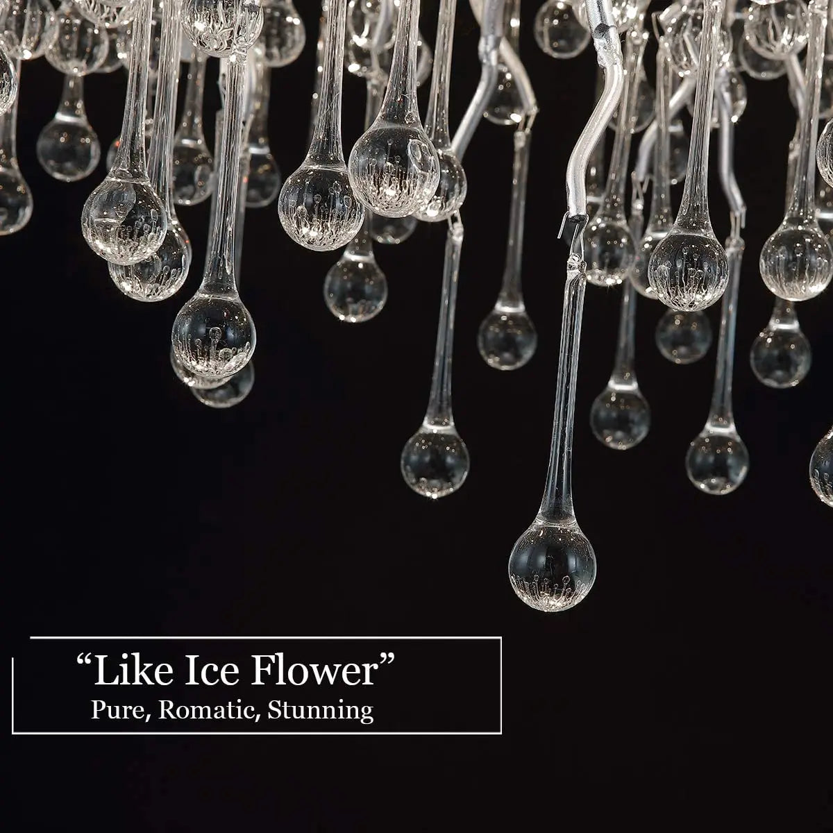 DecorBites™ Crystal Chandelier with Raindrop Crystals