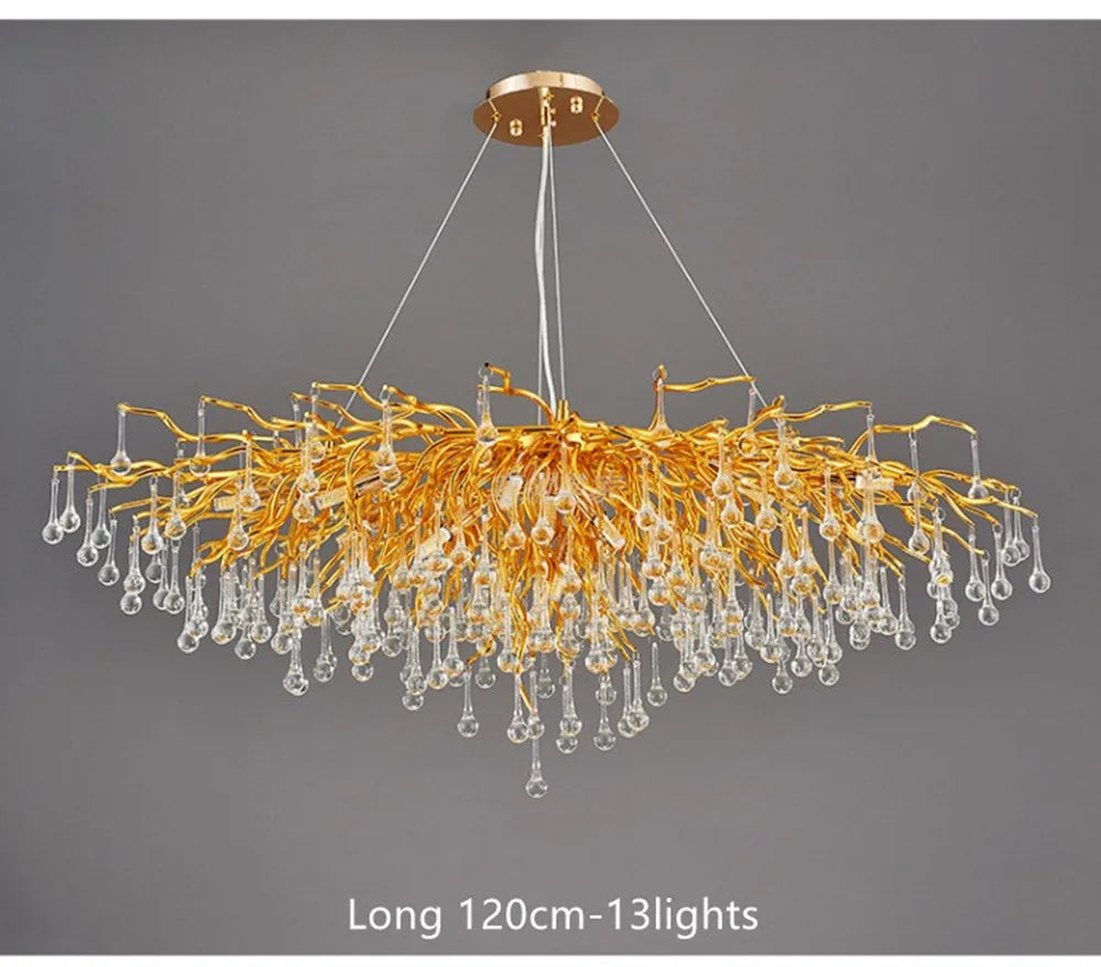 DecorBites™ Crystal Chandelier with Raindrop Crystals