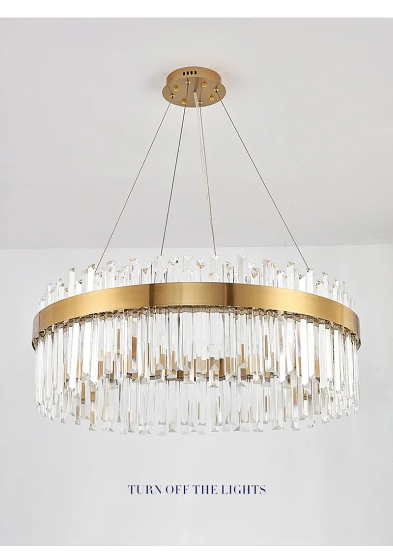 DecorBites™ Crystal Pendant Chandelier for Home Decor