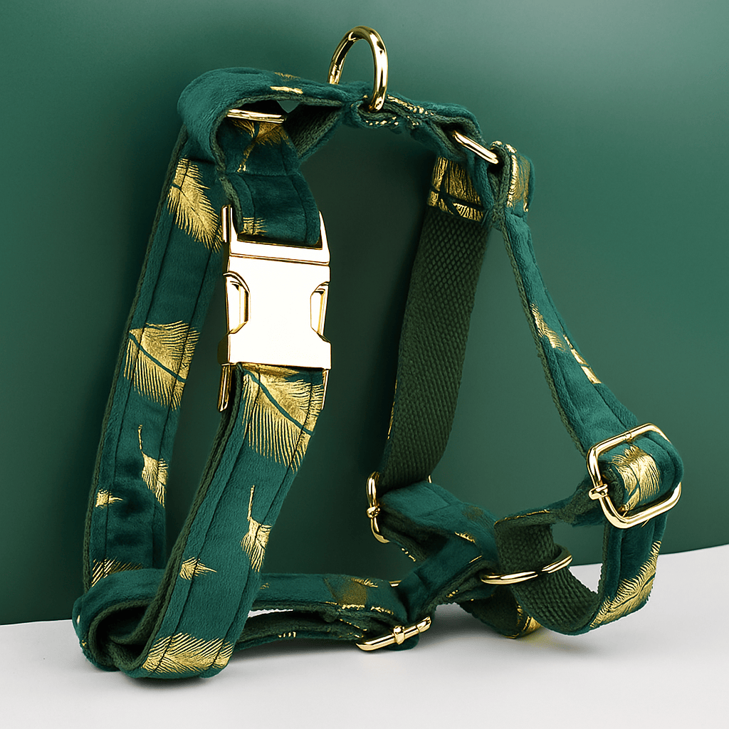 Green Feather Velvet Set