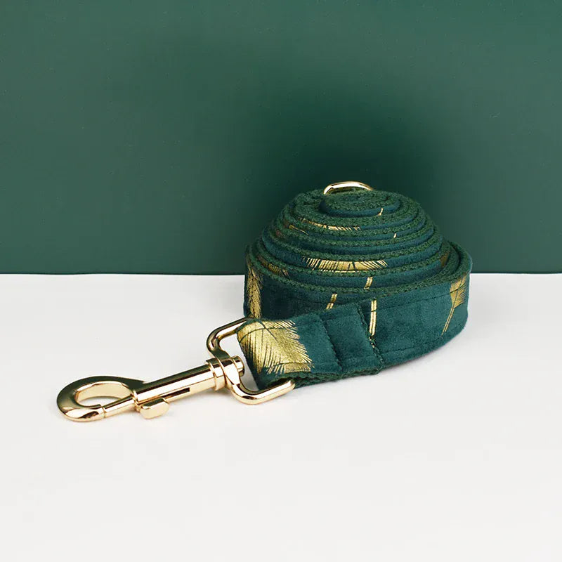 Green Feather Velvet Set