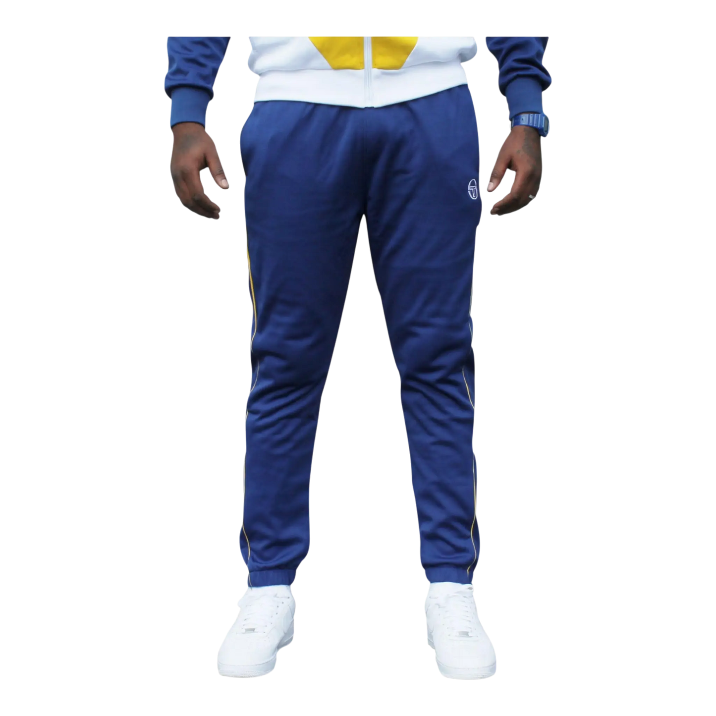 Sergio Tacchini Ascot Archivio Men Track Pants Vintage Blue/Sulfer