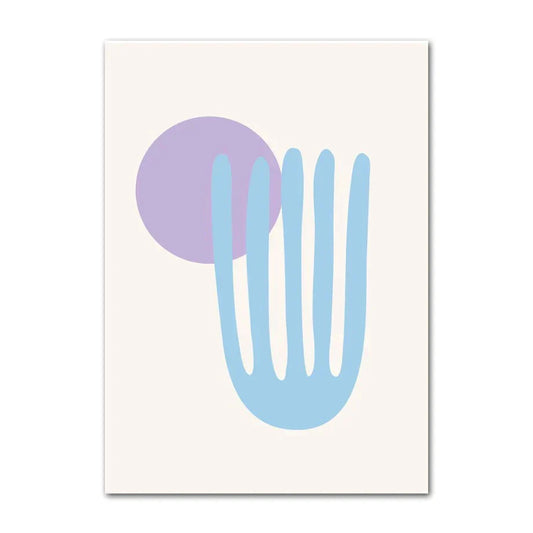 DecorBites™ Danish Smiley Flower Wall Art in Pastel Purple