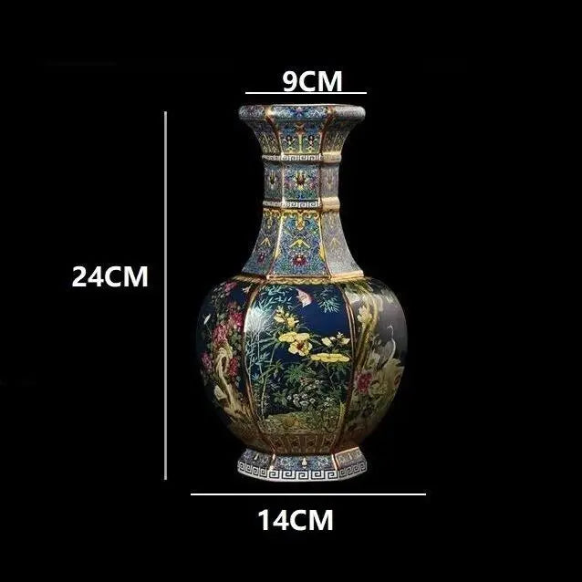 DecorBites™ 24cm Antique Ceramic Vase for Home Decor