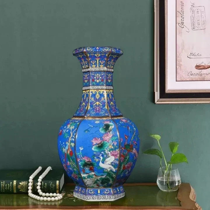 DecorBites™ 24cm Antique Ceramic Vase for Home Decor