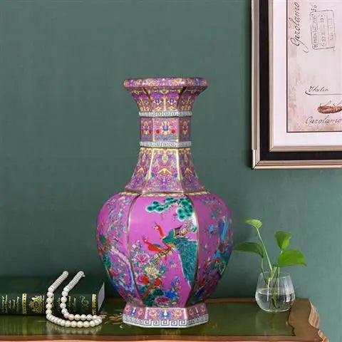 DecorBites™ 24cm Antique Ceramic Vase for Home Decor