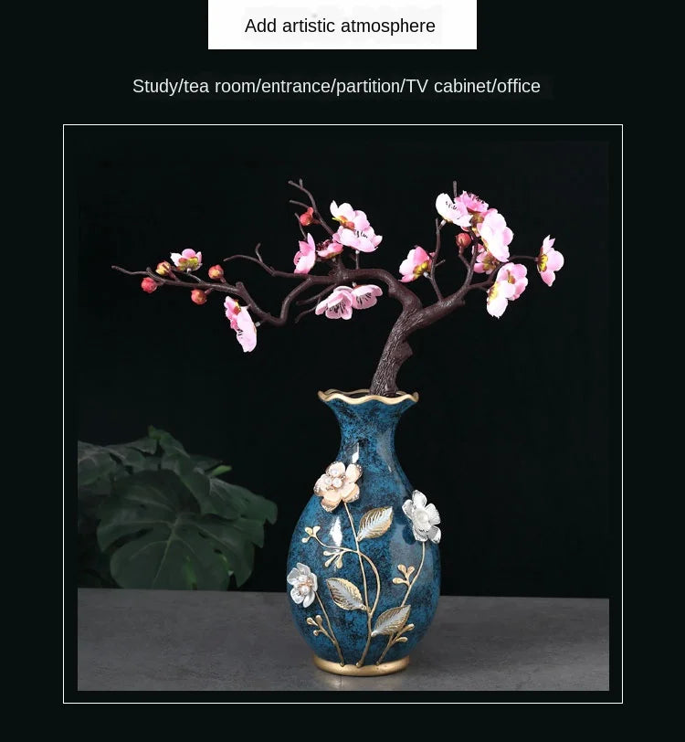 DecorBites™ 3D Ceramic Vase for Dried Flowers Display
