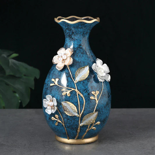 DecorBites™ 3D Ceramic Vase for Dried Flowers Display