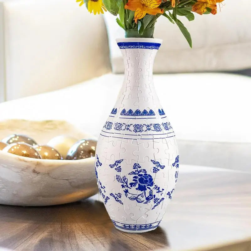 DecorBites™ 3D Puzzle Vase Flower Jigsaw Building Set