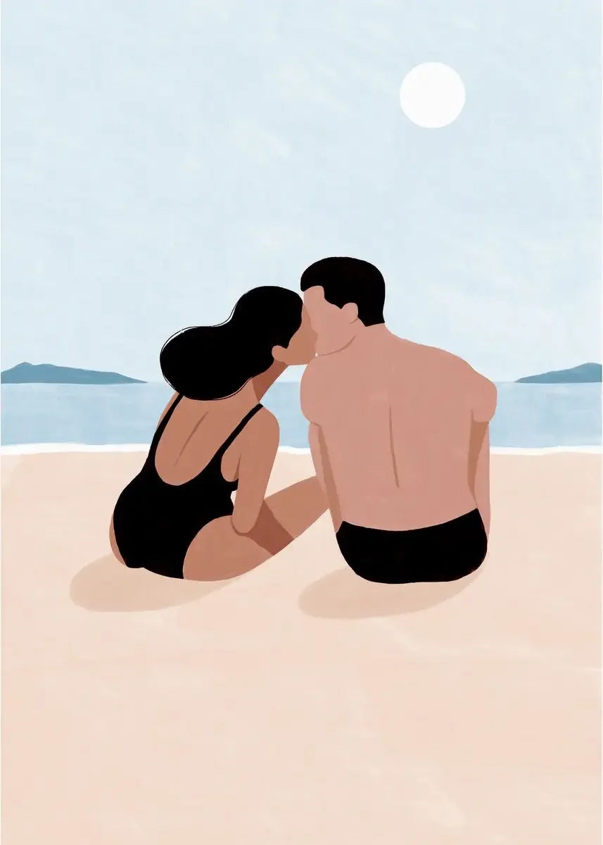 DecorBites™ Abstract Beach Body Canvas Print - Home Decor