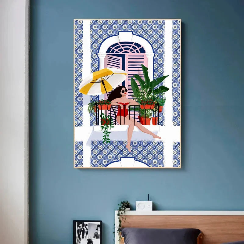 DecorBites™ Abstract Beach Body Canvas Print - Home Decor