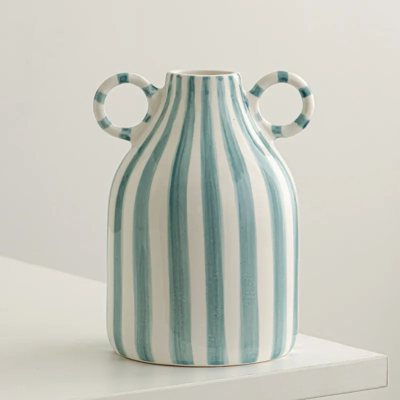 DecorBites™ Abstract Ceramic Hydroponic Vase, Black & White