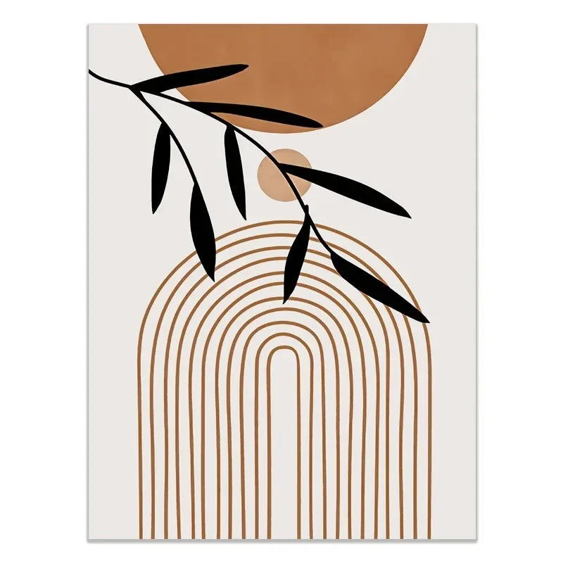 DecorBites™ Abstract Green Plants Wall Art Trio