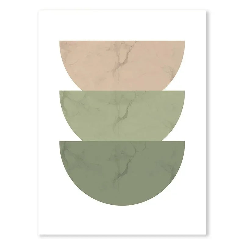 DecorBites™ Abstract Green Plants Wall Art Trio