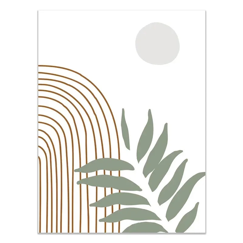 DecorBites™ Abstract Green Plants Wall Art Trio