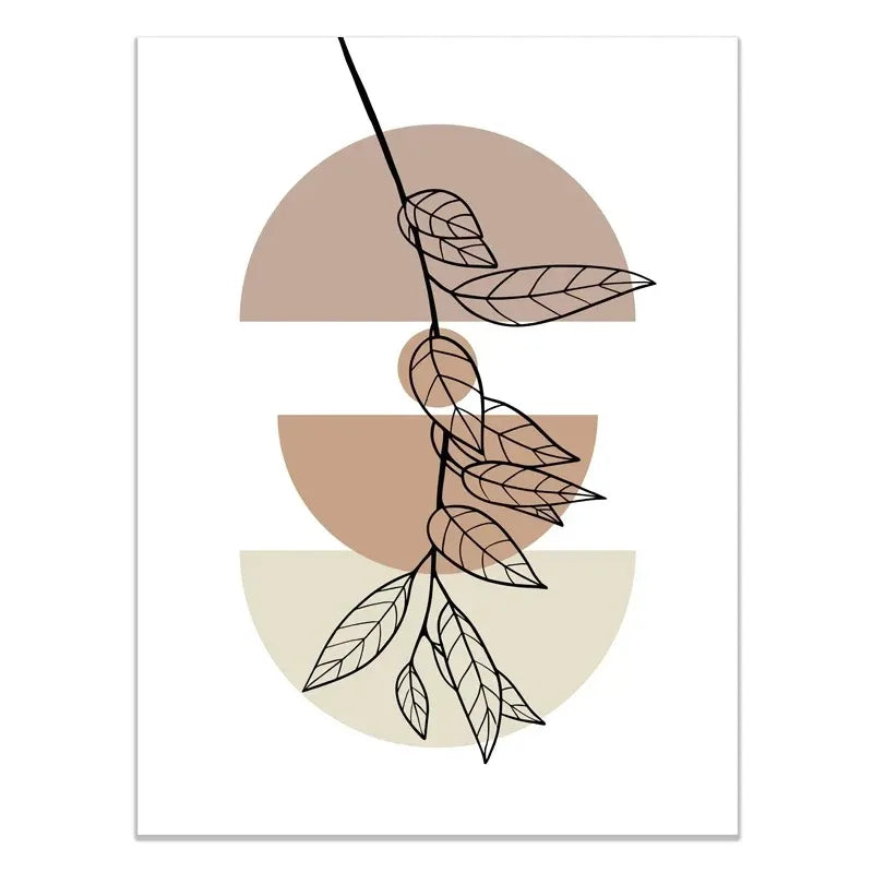 DecorBites™ Abstract Green Plants Wall Art Trio