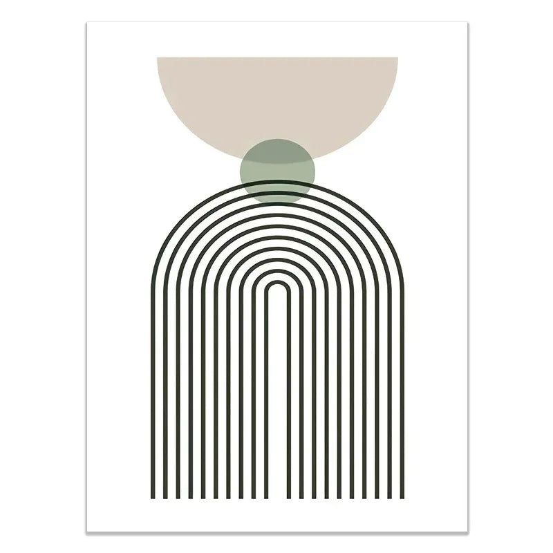 DecorBites™ Abstract Green Plants Wall Art Trio