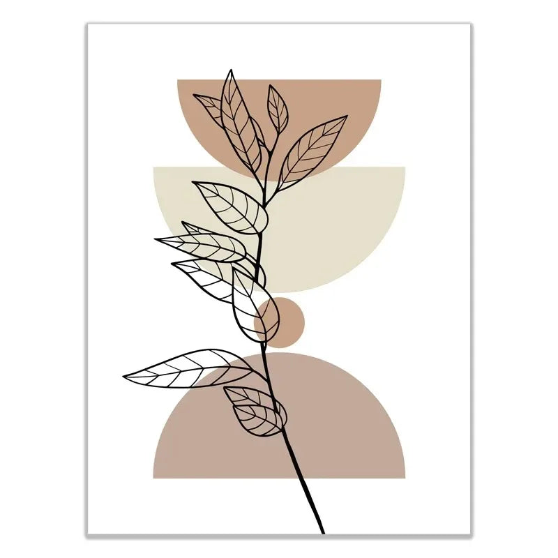 DecorBites™ Abstract Green Plants Wall Art Trio
