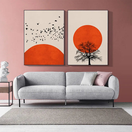 DecorBites™ Abstract Winter Landscape Canvas Print - Nordic Style