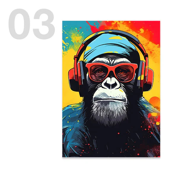 DecorBites™ Animal Headphones Gaming Posters for Teens