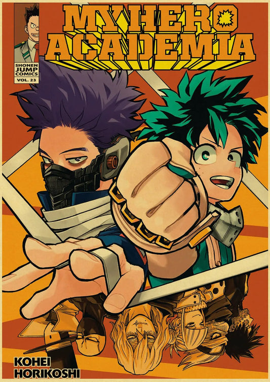 DecorBites™ Anime Poster Collection: Chainsaw Man, Attack on Titan, Haikyuu