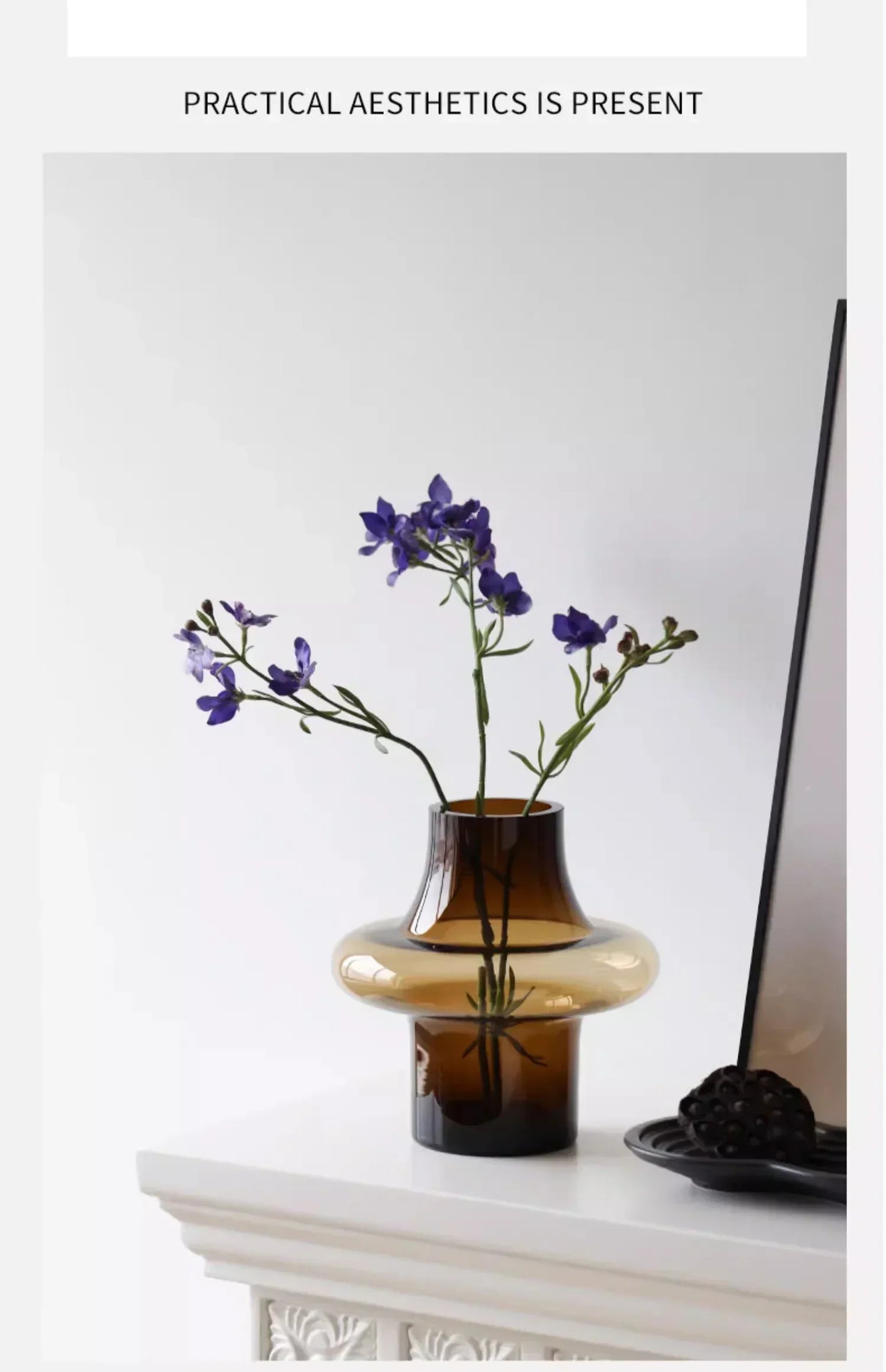 DecorBites™ Artisan Glass Vase for Elegant Home Decor