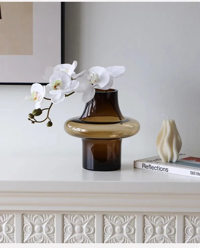 DecorBites™ Artisan Glass Vase for Elegant Home Decor