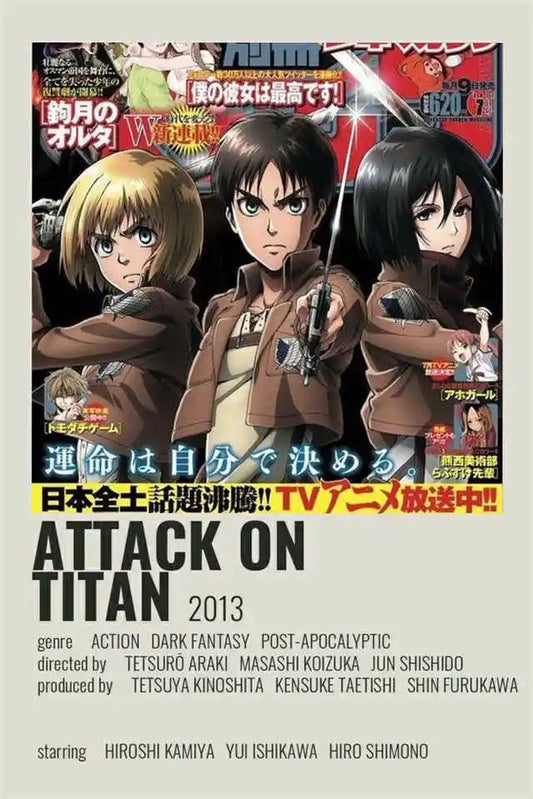DecorBites™ Attack on Titan Final Season Poster: Manga Canvas Art