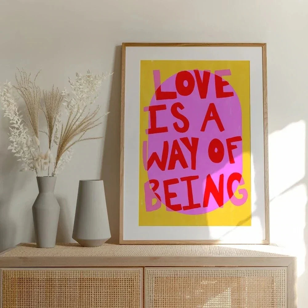 DecorBites™ "Be Kind Love Quote Wall Art Canvas"