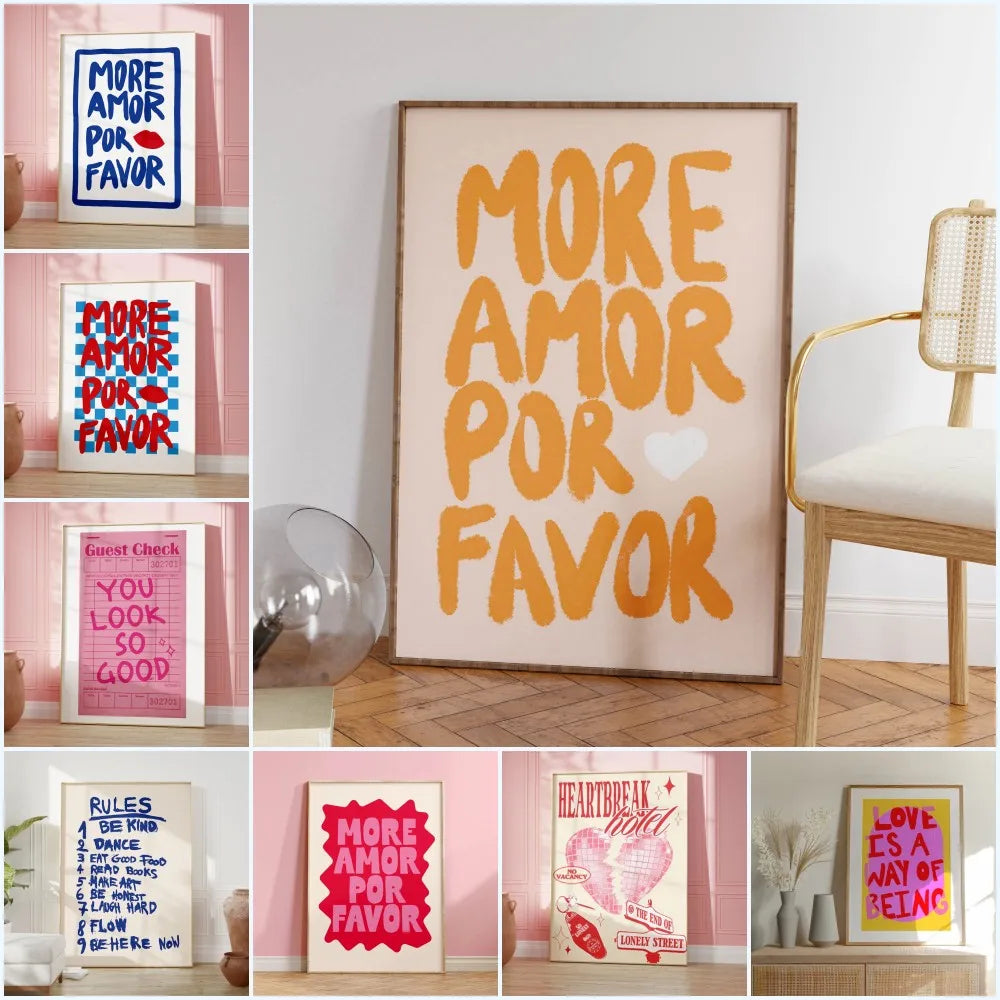 DecorBites™ "Be Kind Love Quote Wall Art Canvas"