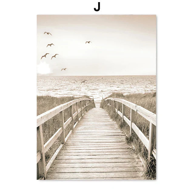 DecorBites™ Beach Landscape Canvas Wall Art - Nordic Home Decor
