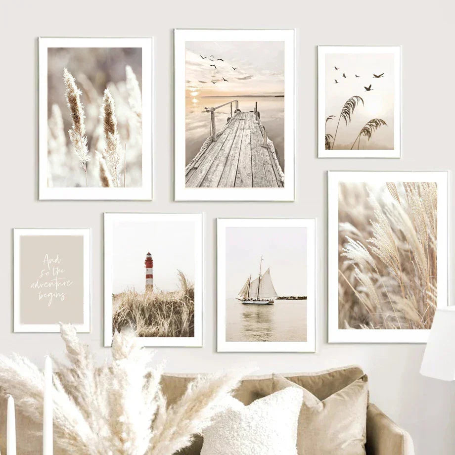 DecorBites™ Beach Landscape Canvas Wall Art - Nordic Home Decor