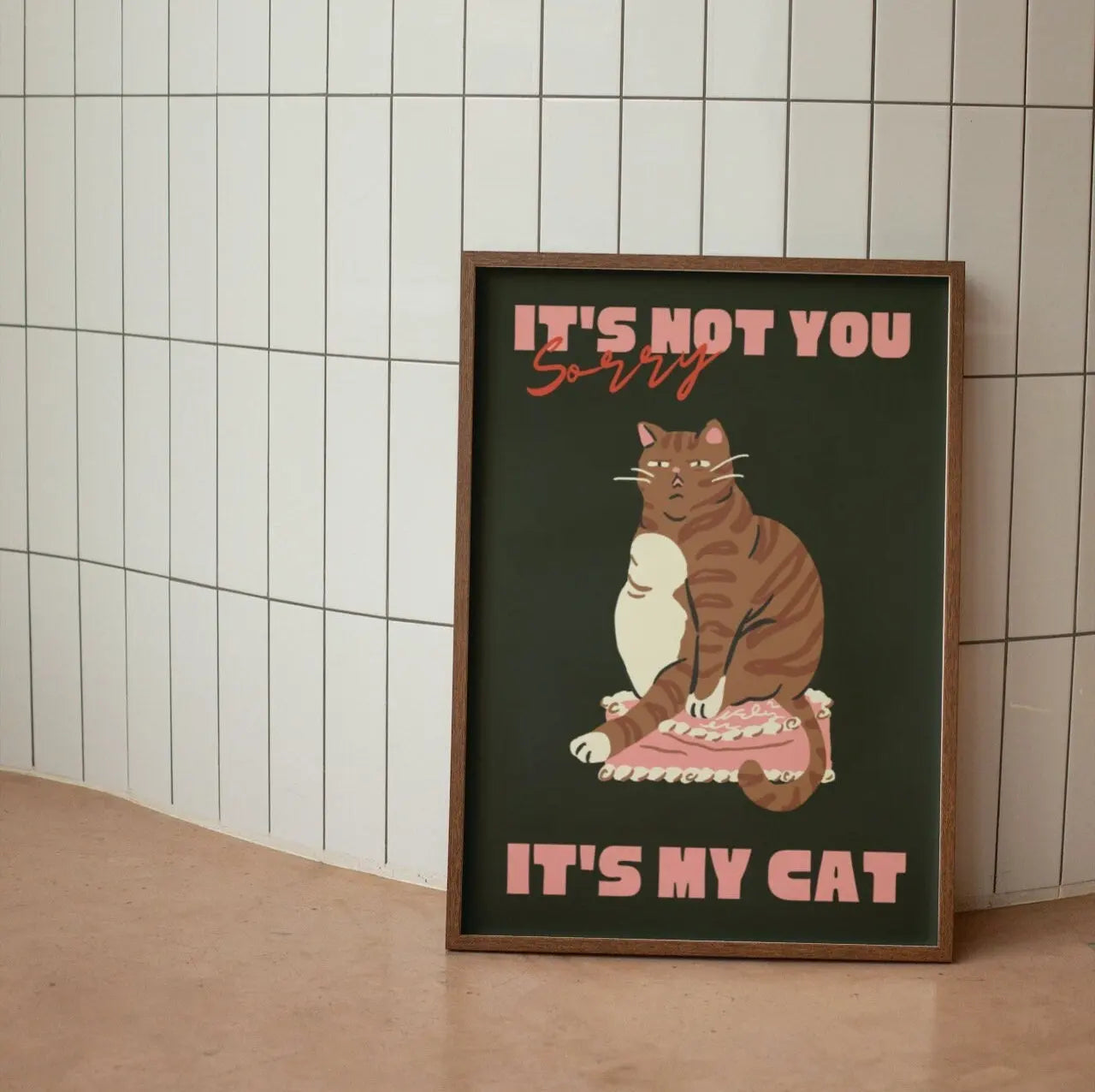 DecorBites™ Black Cat Funny Animal Wall Art Canvas