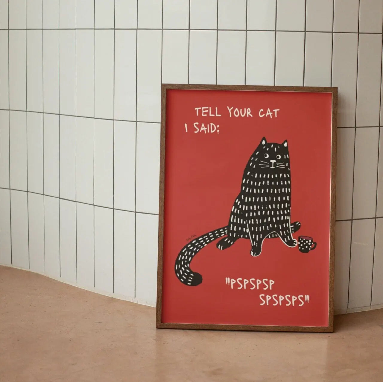 DecorBites™ Black Cat Funny Animal Wall Art Canvas
