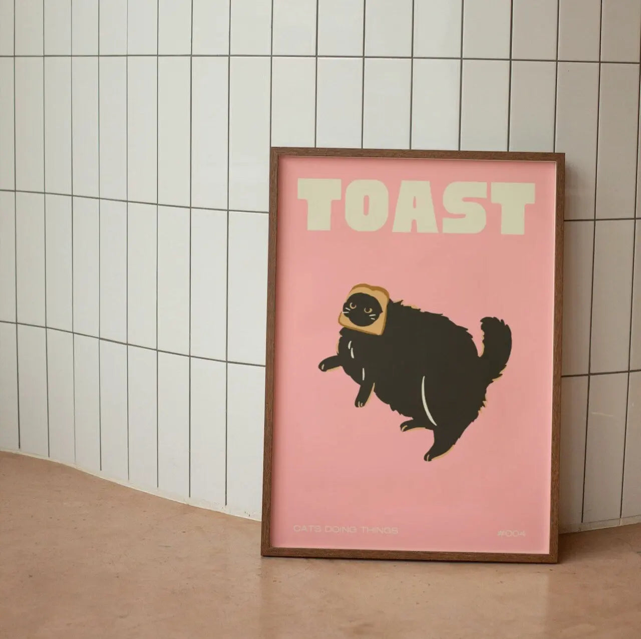 DecorBites™ Black Cat Funny Animal Wall Art Canvas