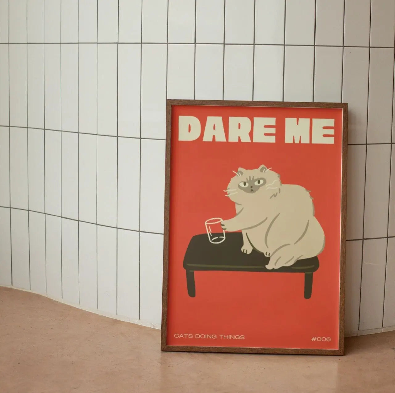 DecorBites™ Black Cat Funny Animal Wall Art Canvas