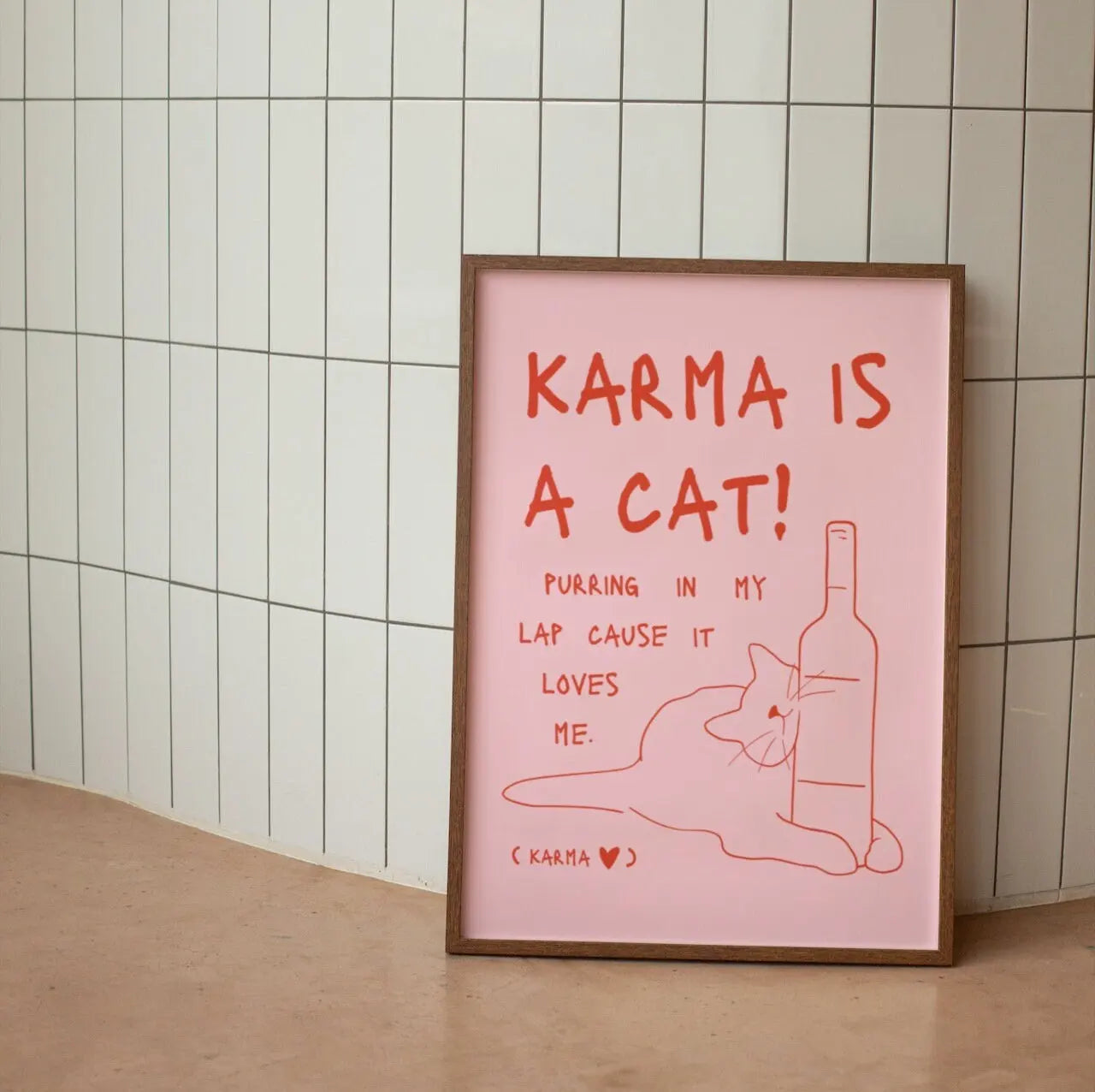 DecorBites™ Black Cat Funny Animal Wall Art Canvas