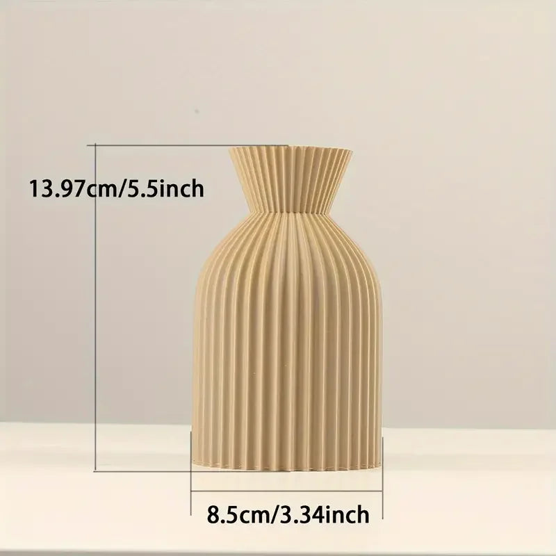 DecorBites™ Black Plastic Vase - Stylish Boho Decor Centerpiece