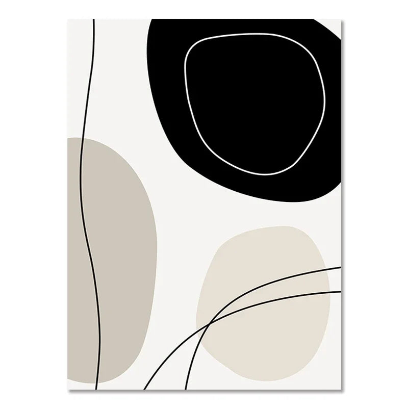 DecorBites™ Boho Geometric Line Canvas Wall Art
