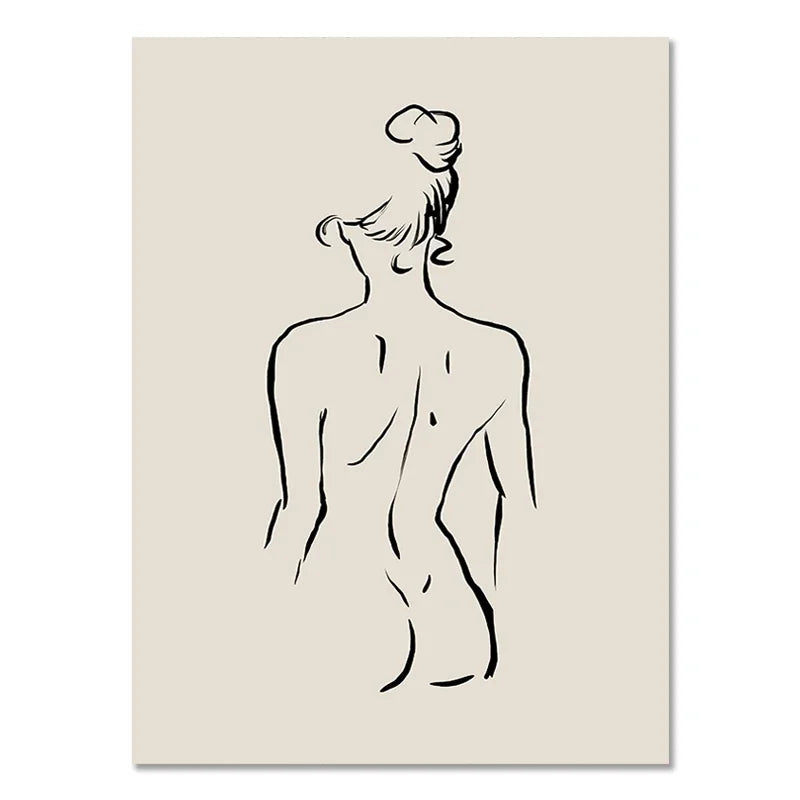 DecorBites™ Boho Geometric Line Canvas Wall Art