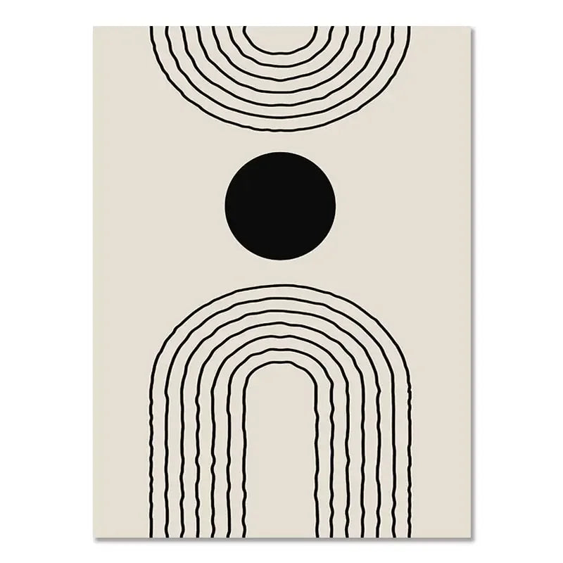 DecorBites™ Boho Geometric Line Canvas Wall Art