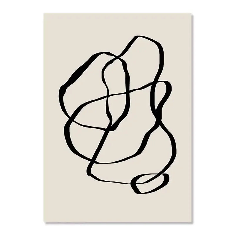 DecorBites™ Boho Geometric Line Canvas Wall Art