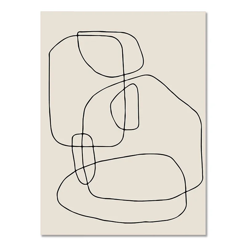 DecorBites™ Boho Geometric Line Canvas Wall Art