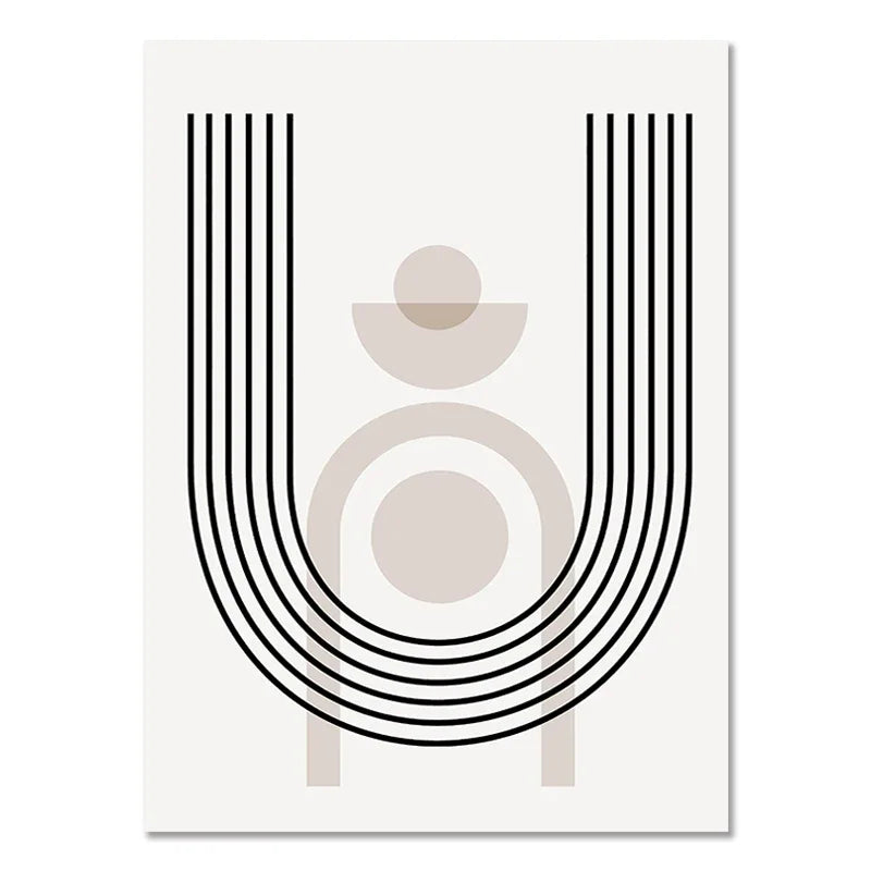 DecorBites™ Boho Geometric Line Canvas Wall Art